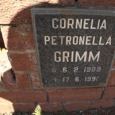 GRIMM Cornelia Petronella 1909-1991