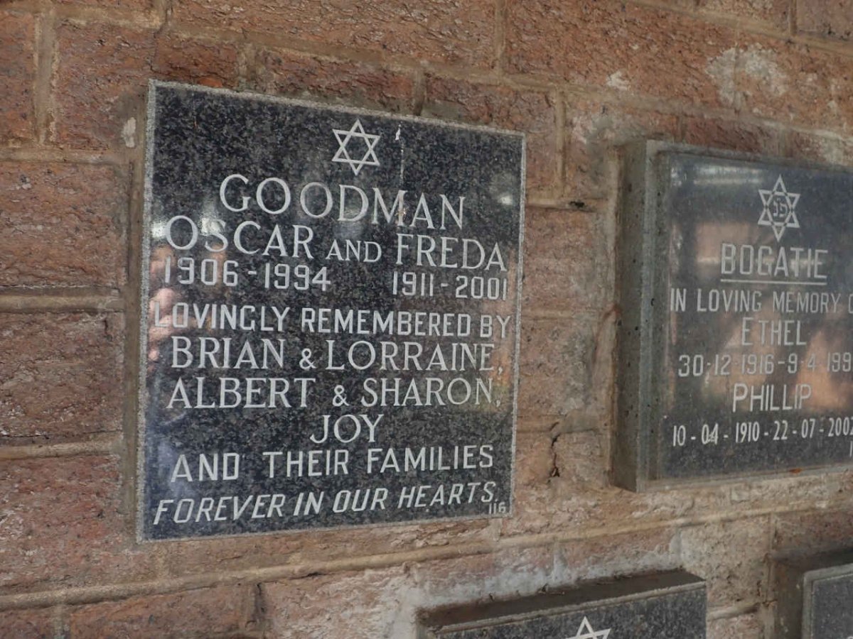 GOODMAN Oscar 1906-1994 &amp; Freda 1911-2001