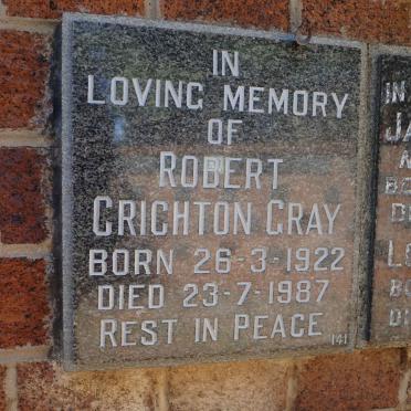 GRAY Robert Crichton 1922-1987