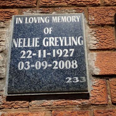 GREYLING Nellie 1927-2008