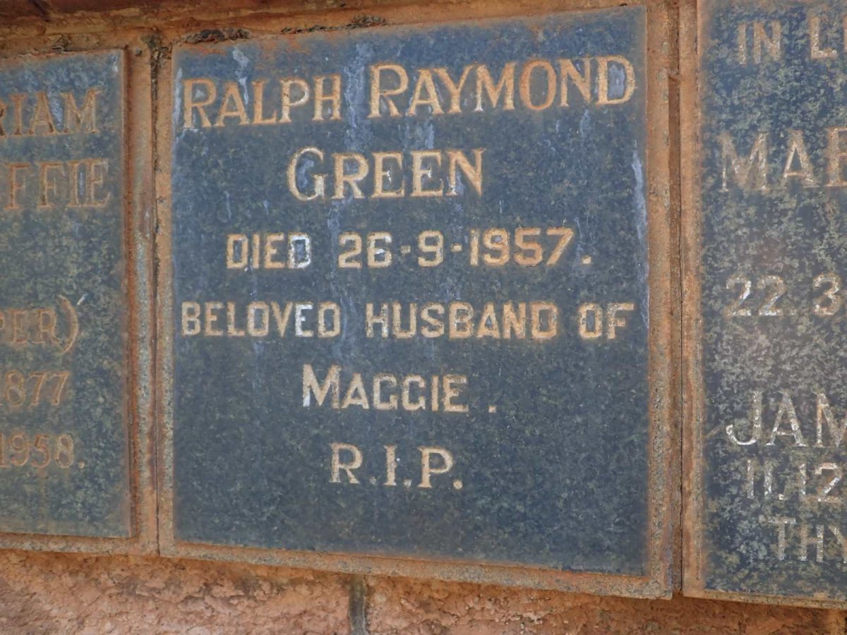 GREEN Ralph Raymond -1957