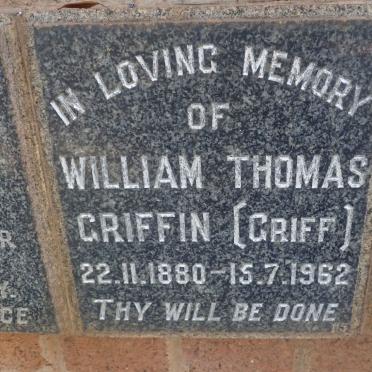GRIFFIN William Thomas 1880-1962