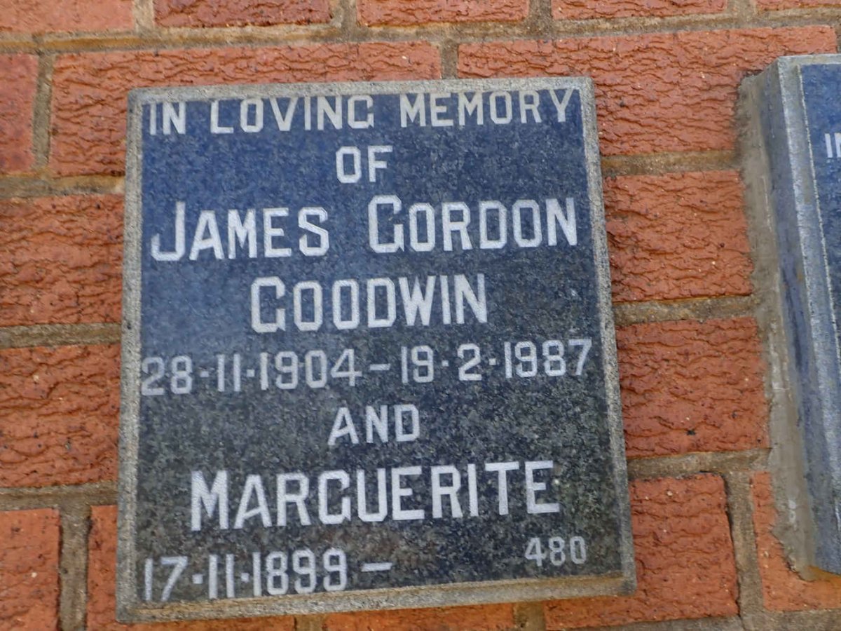 GOODWIN James Gordon 1904-1987 &amp; Marguerite 1899-