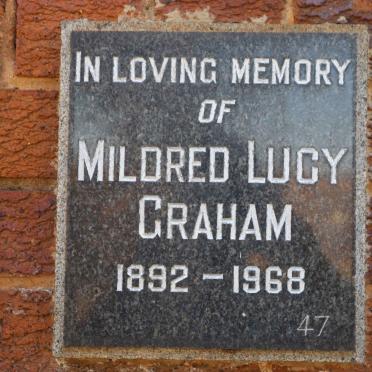 GRAHAM Mildred Lucy 1892-1968