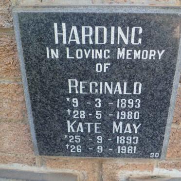 HARDING Reginald 1893-1980 &amp; Kate May 1893-1981