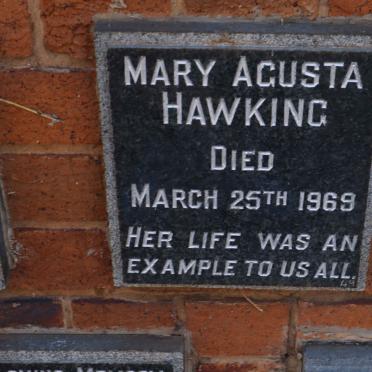 HAWKING Mary Agusta -1969