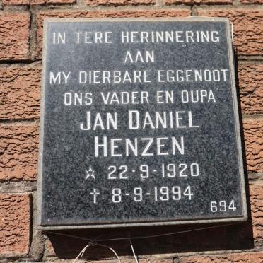 HENZEN Jan Daniel 1920-1994
