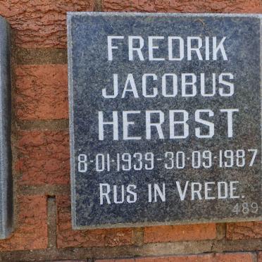 HERBST Fredrik Jacobus 1939-1987