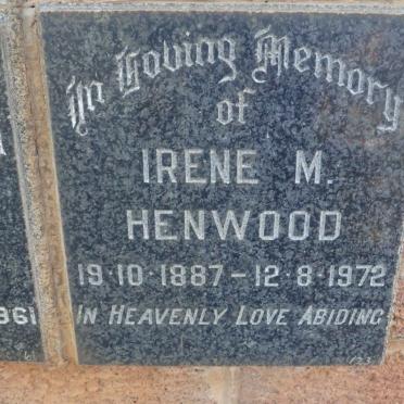 HENWOOD Irene M. 1887-1972