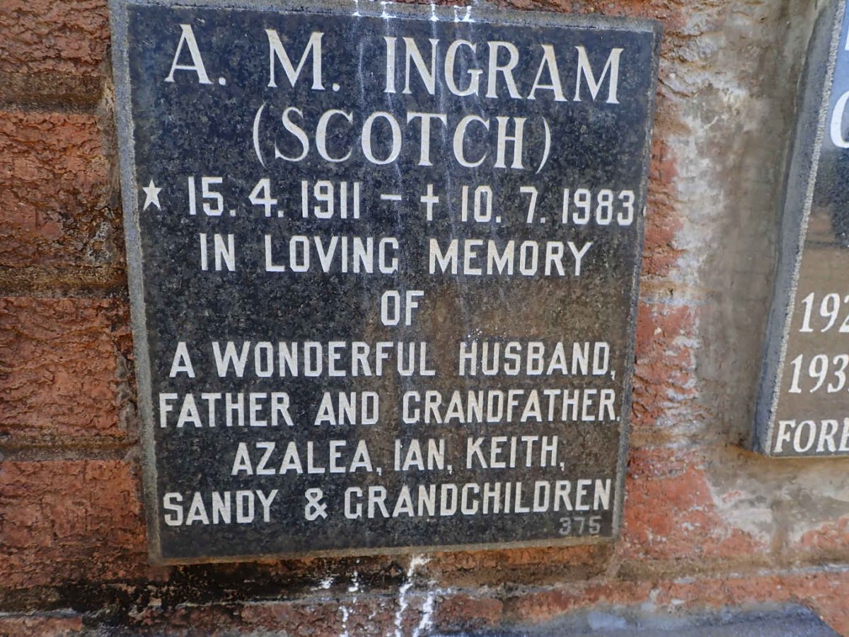 INGRAM A.M. 1911-1983