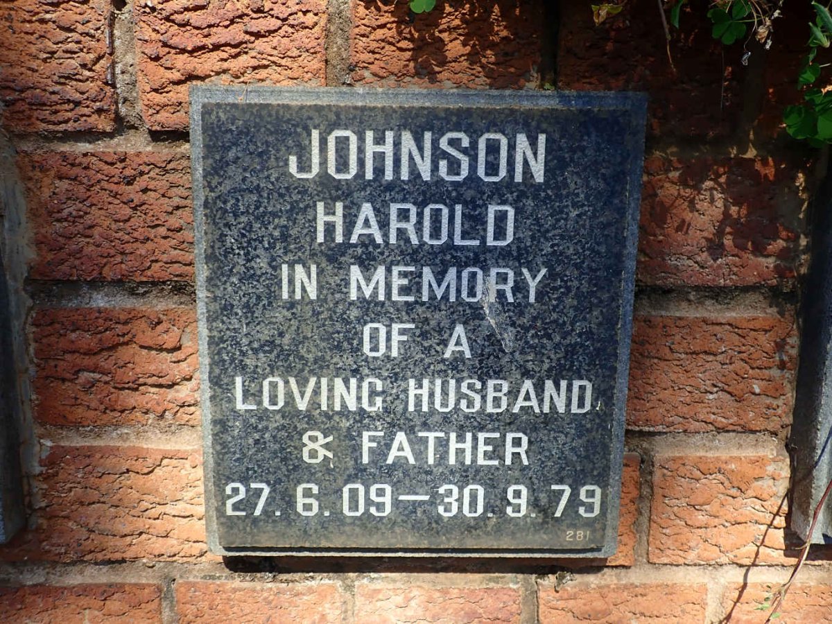JOHNSON Harold 1909-1979