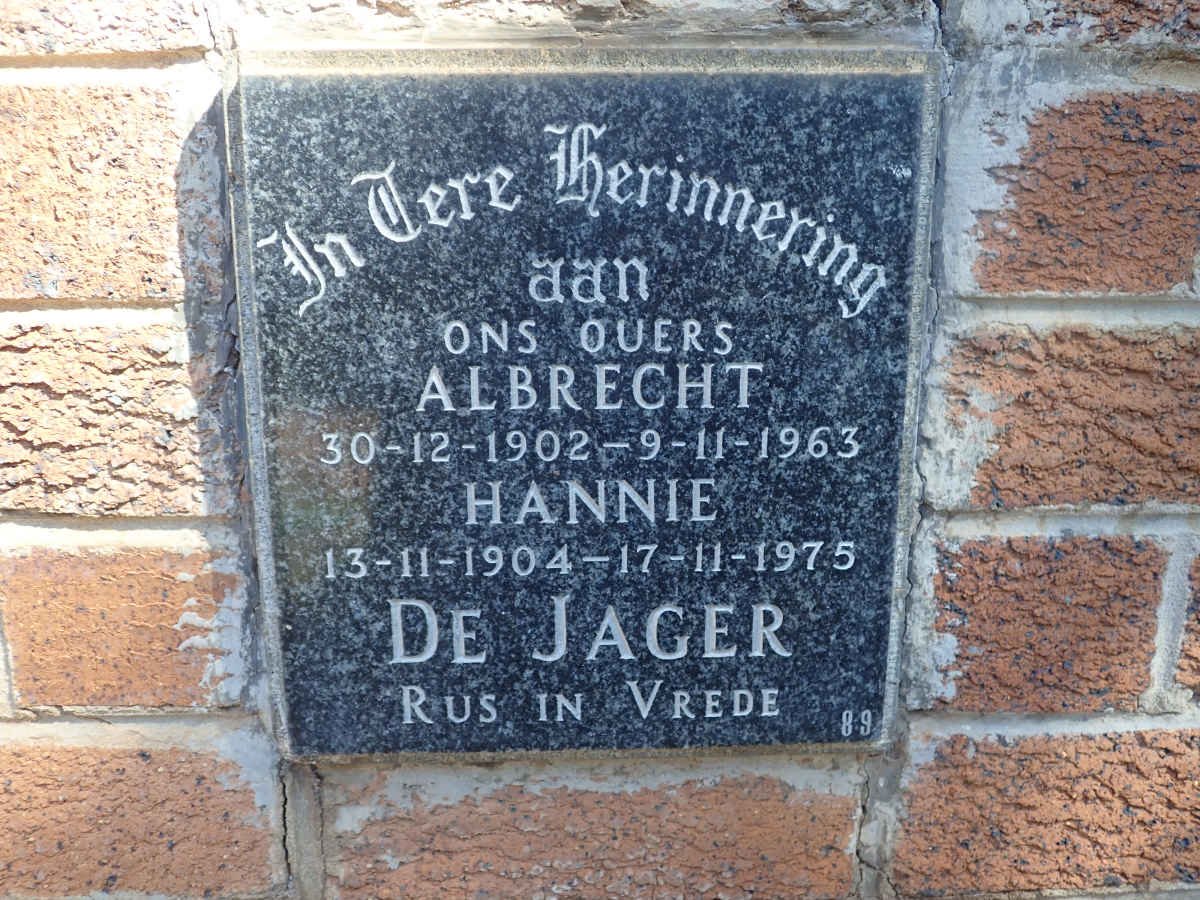 JAGER Albrecht, de 1902-1963 &amp; Hannie 1904-1975