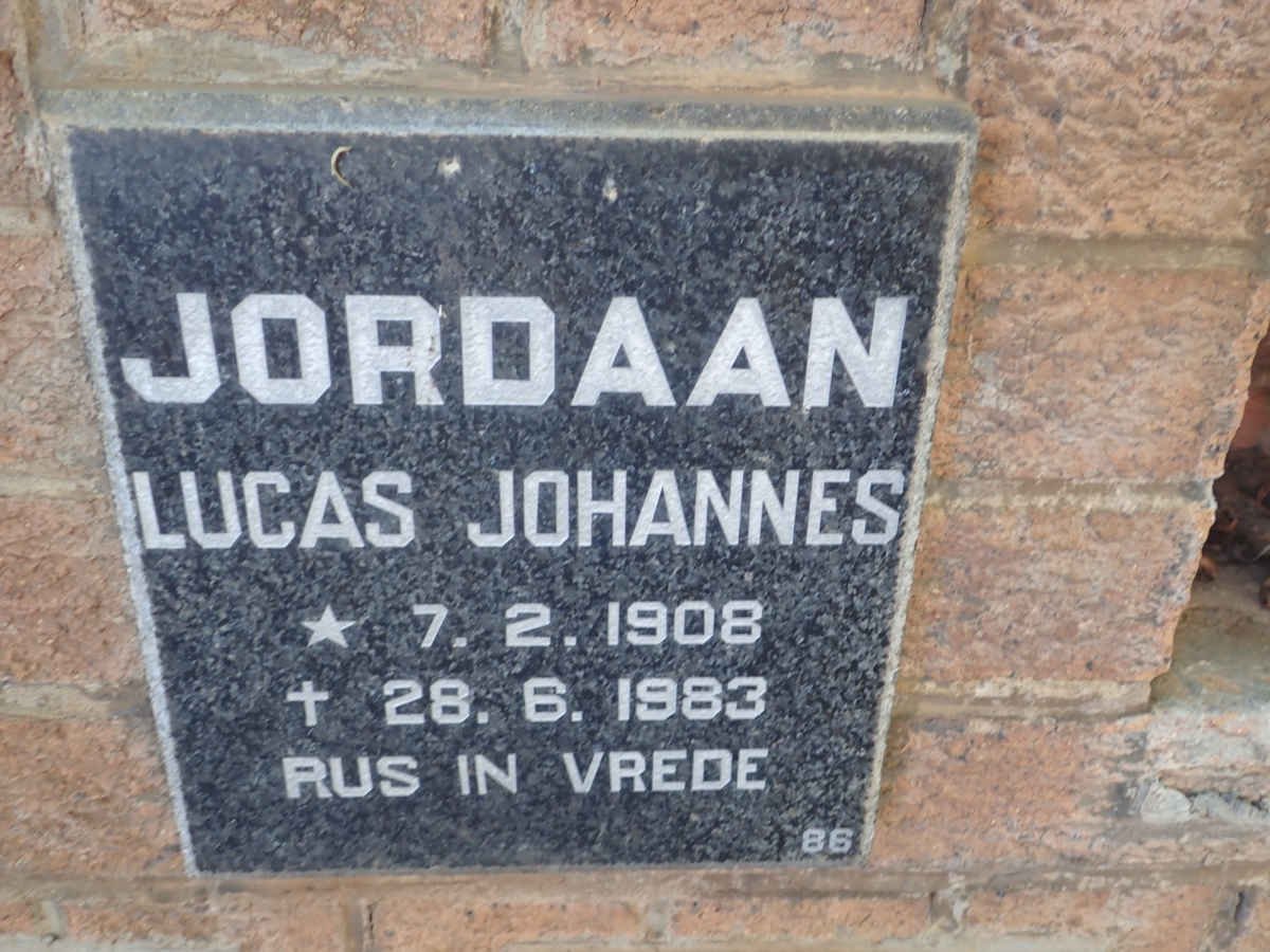 JORDAAN Lucas Johannes 1908-1983