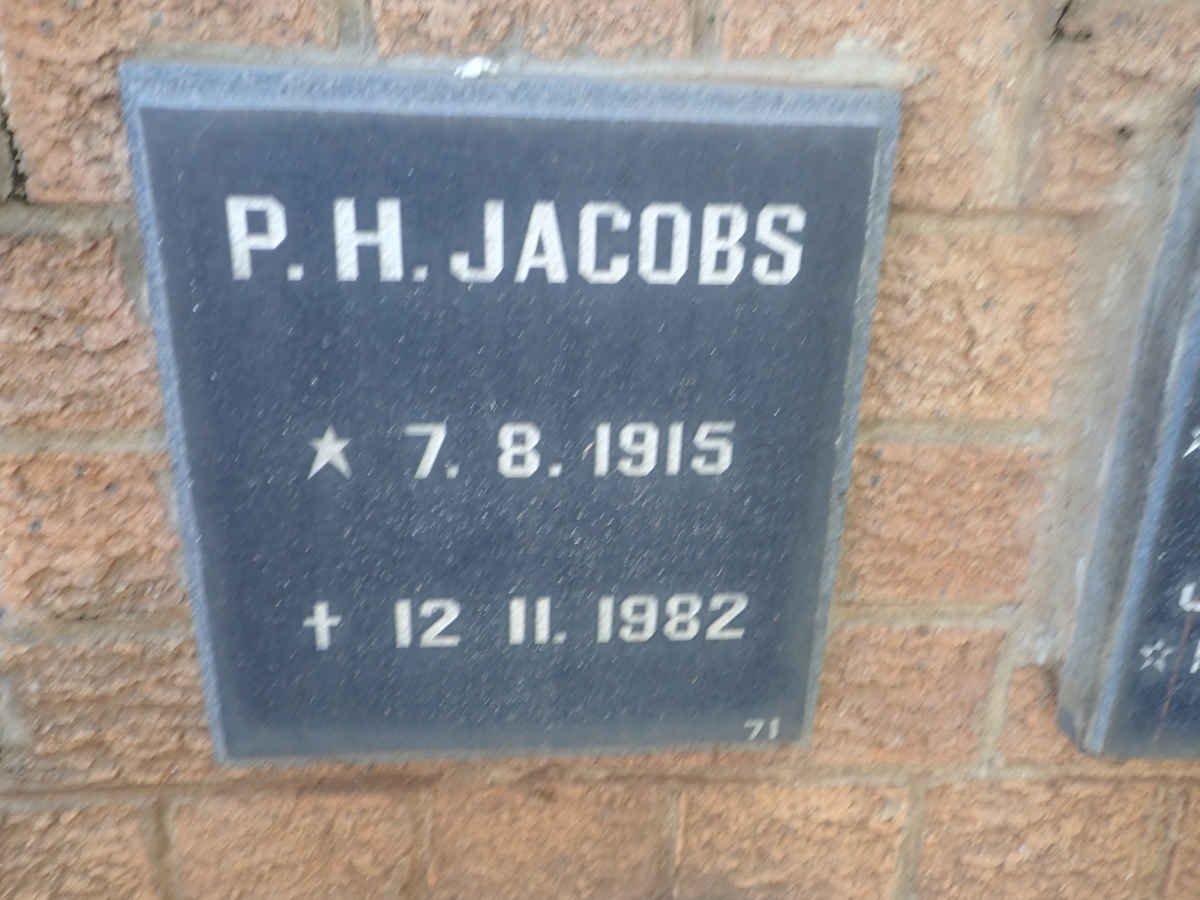 JACOBS P.H. 1915-1982