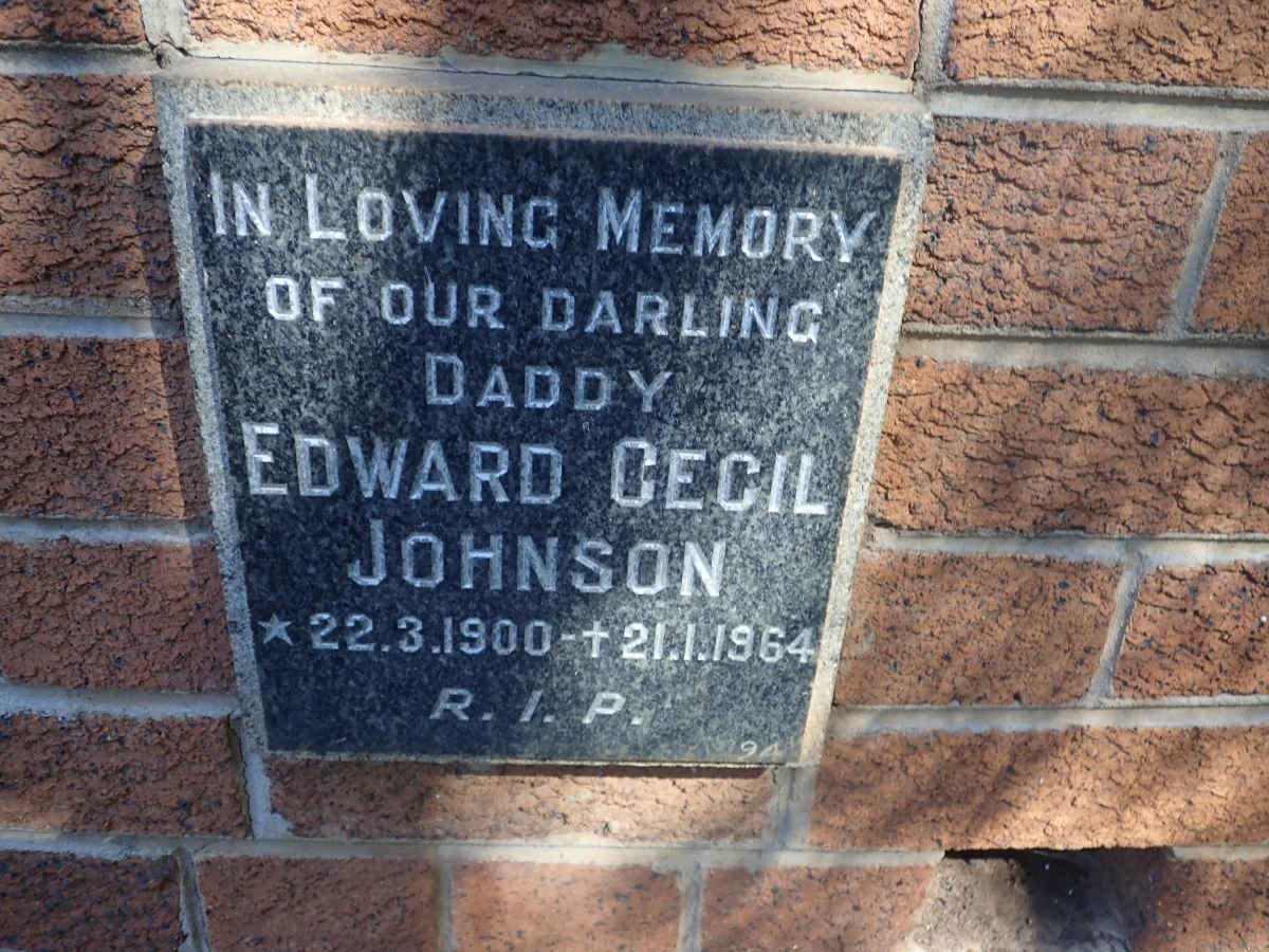 JOHNSON Edward Cecil 1900-1964