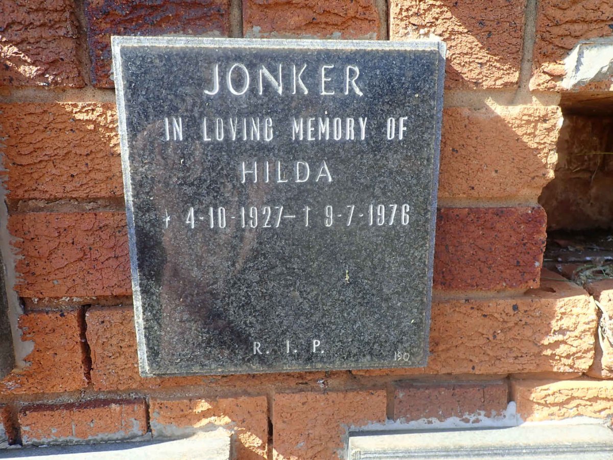 JONKER Hilda 1927-1976