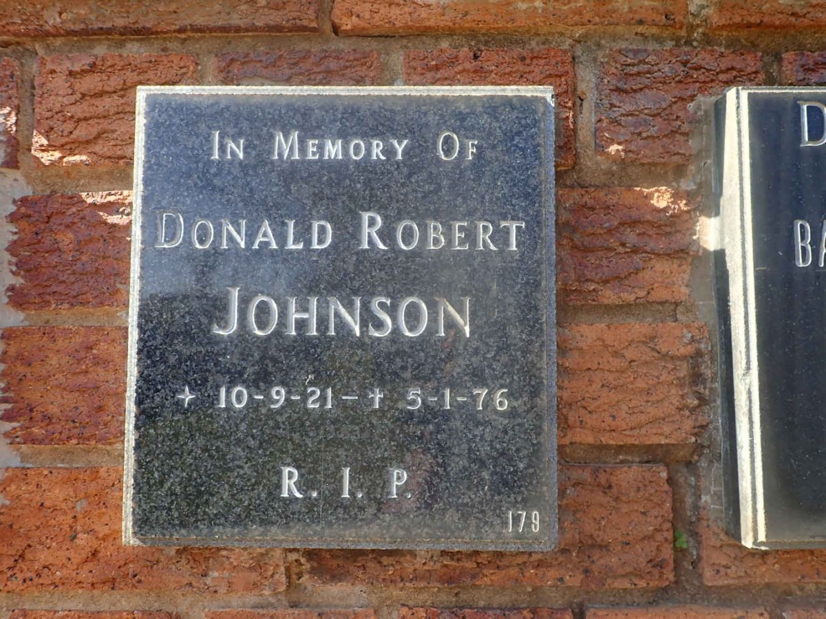 JOHNSON Donald Robert 1921-1976