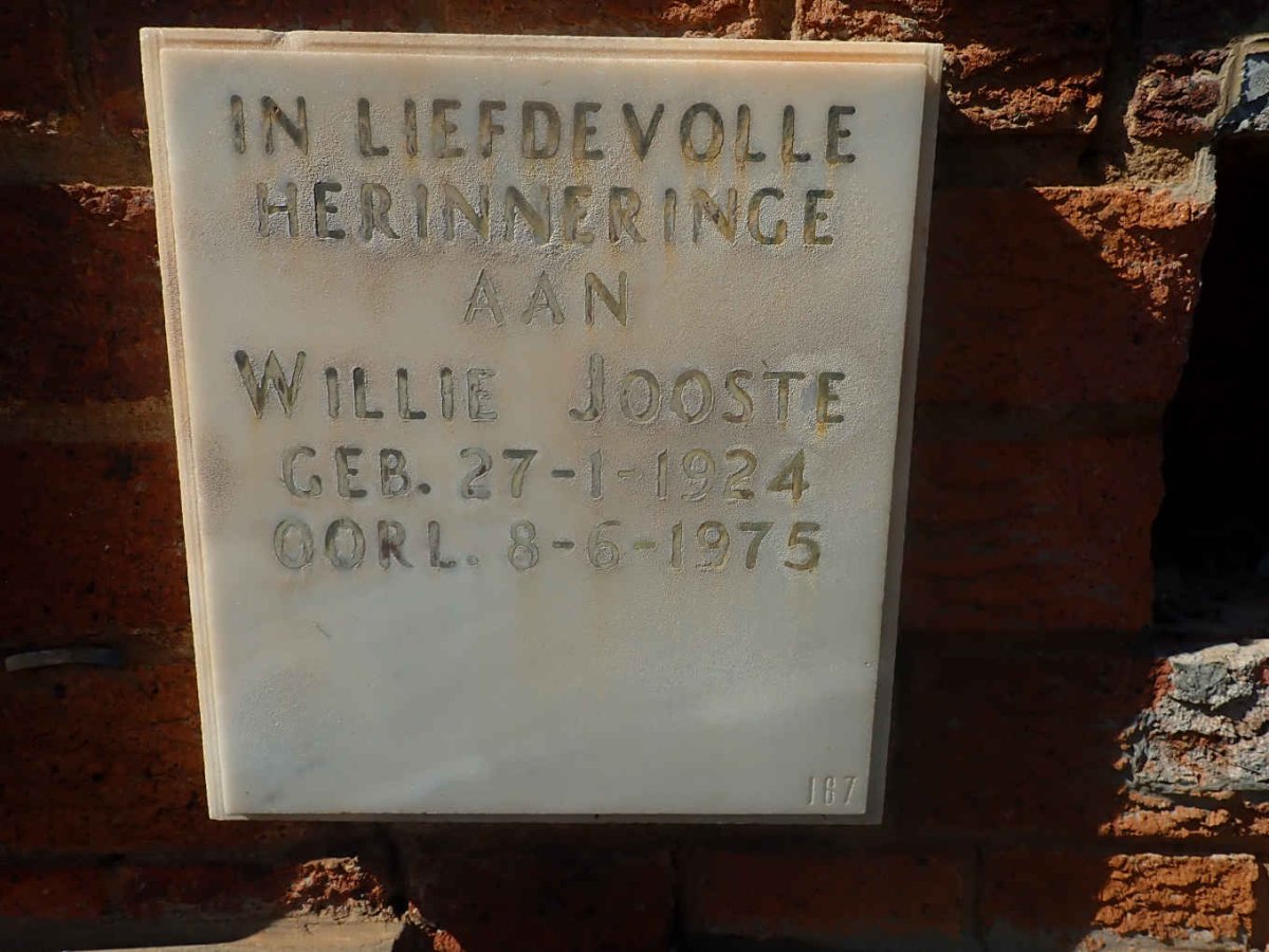 JOOSTE Willie 1924-1975