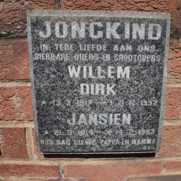 JONGKIND Willem Dirk 1917-1992 &amp; Jansien 1914-1993