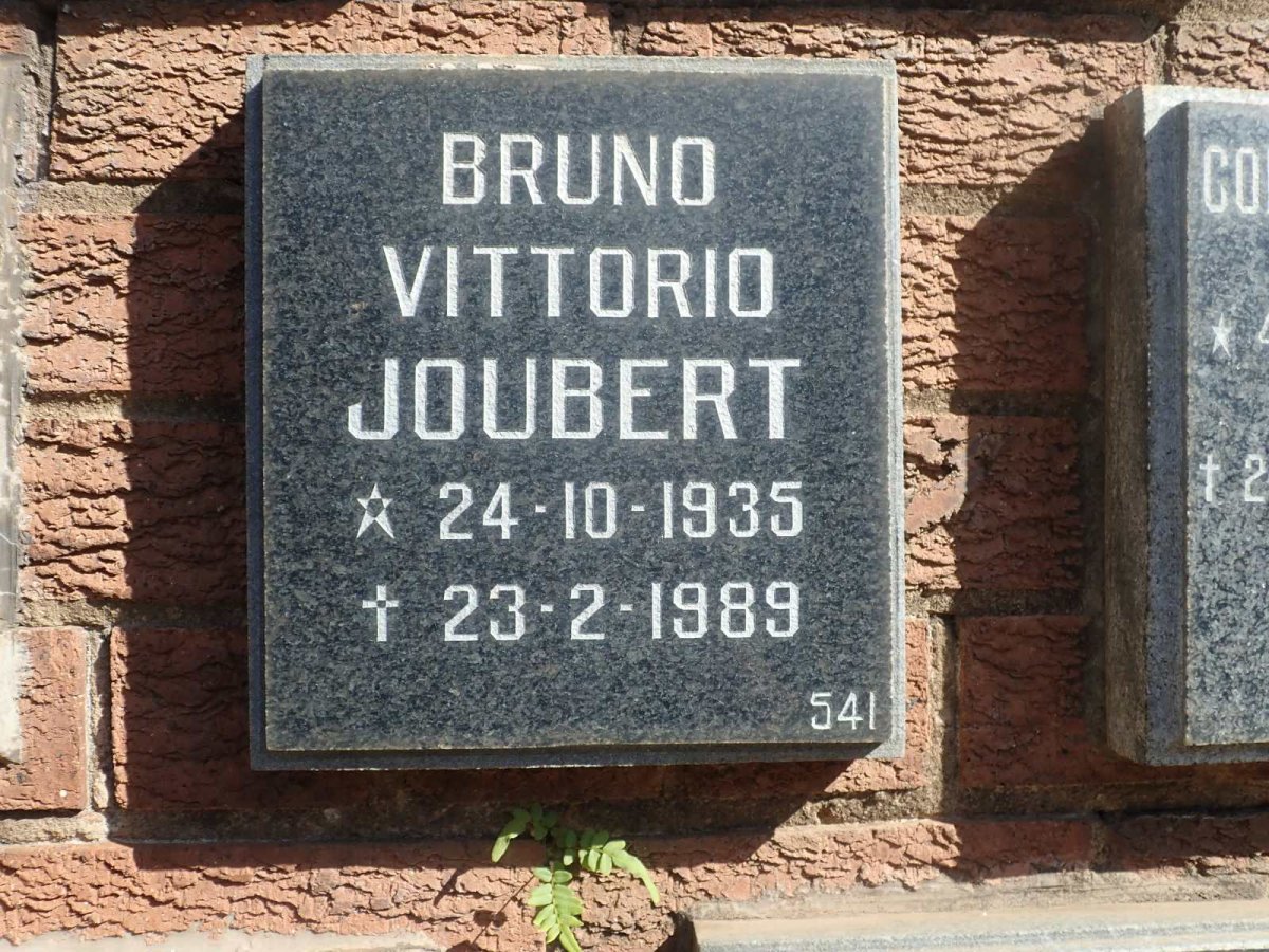 JOUBERT Bruno Vittorio 1935-1989