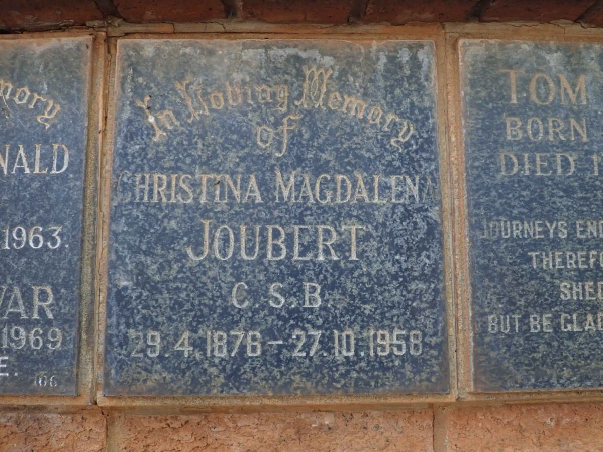 JOUBERT Christina Magdalena 1876-1958
