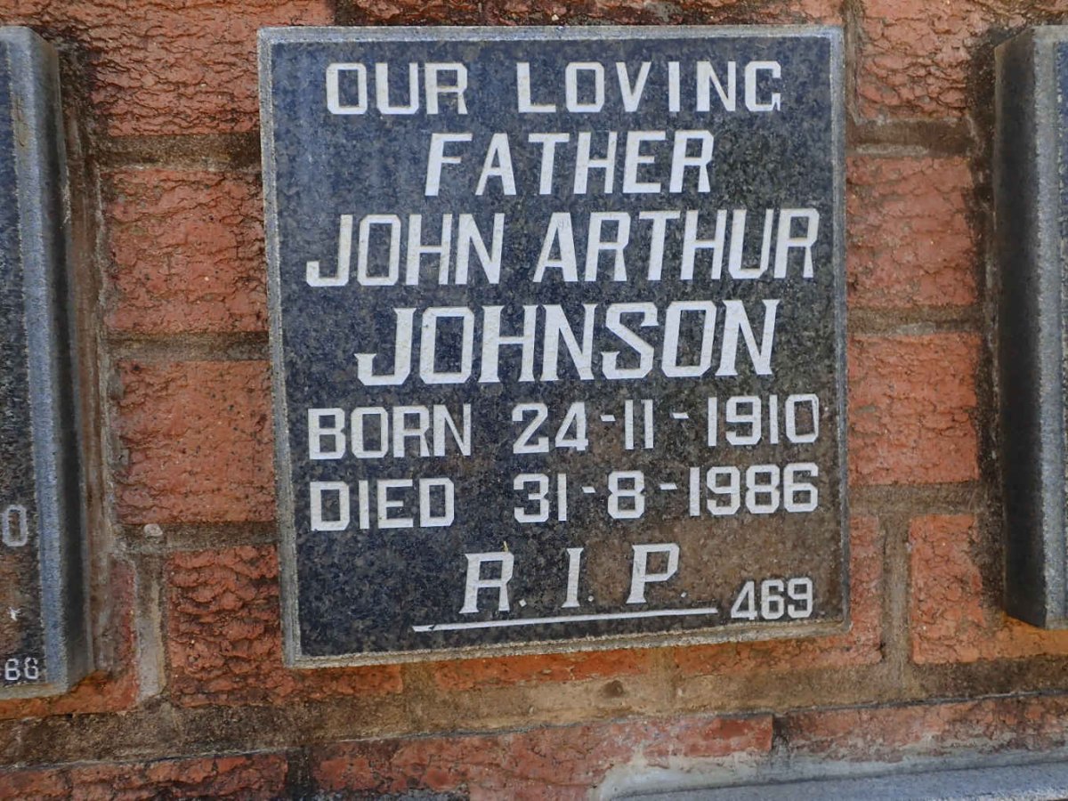 JOHNSON John Arthur 1910-1986