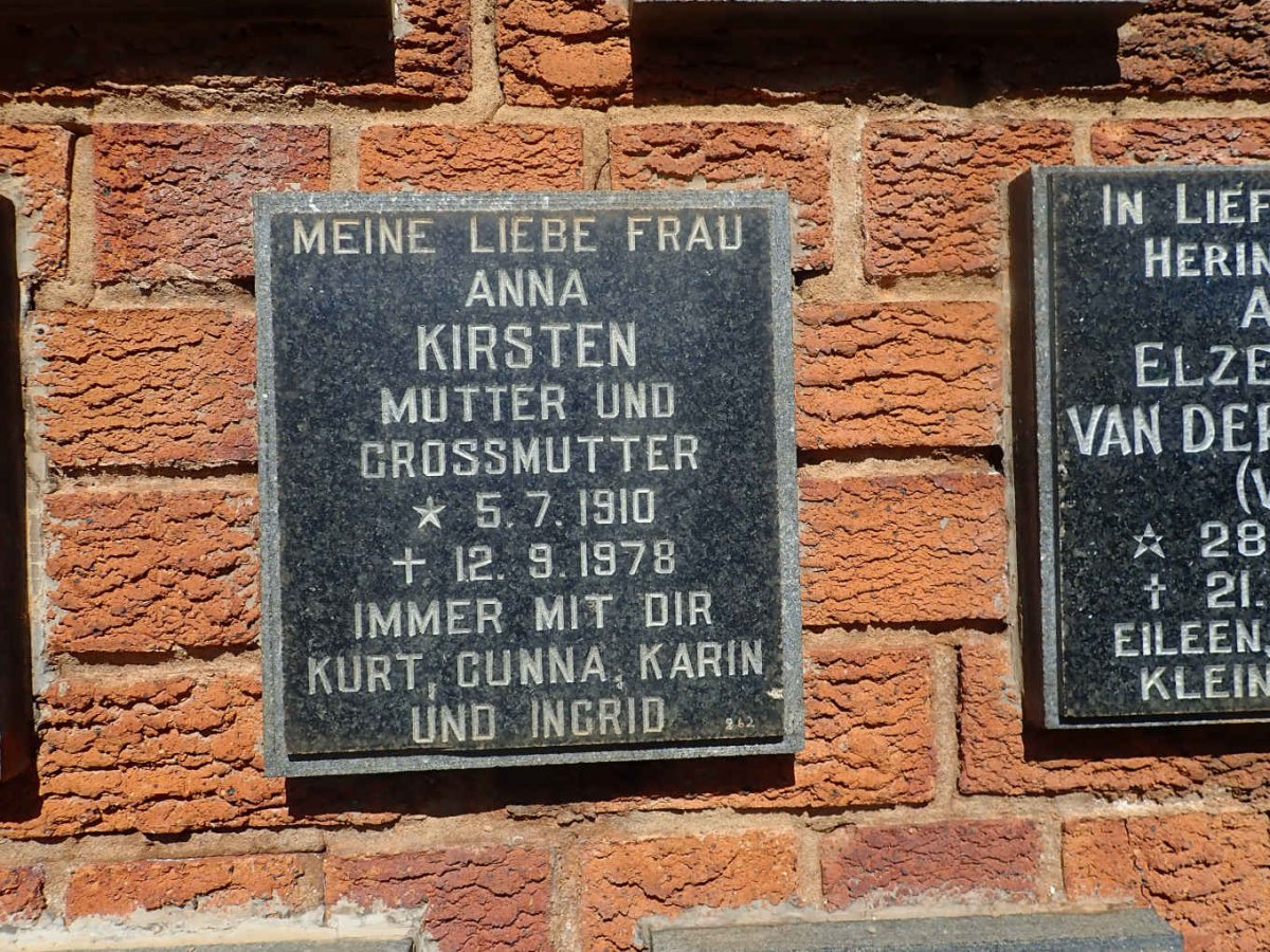 KIRSTEN Anna 1910-1978