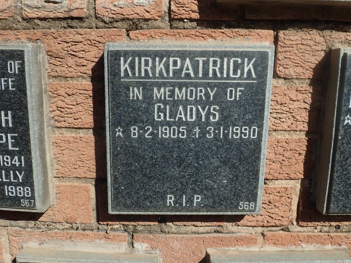 KIRKPATRICK Gladys 1905-1990