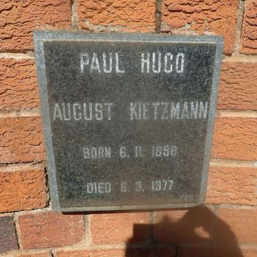 KIETZMANN Paul Hugo August 1898-1977