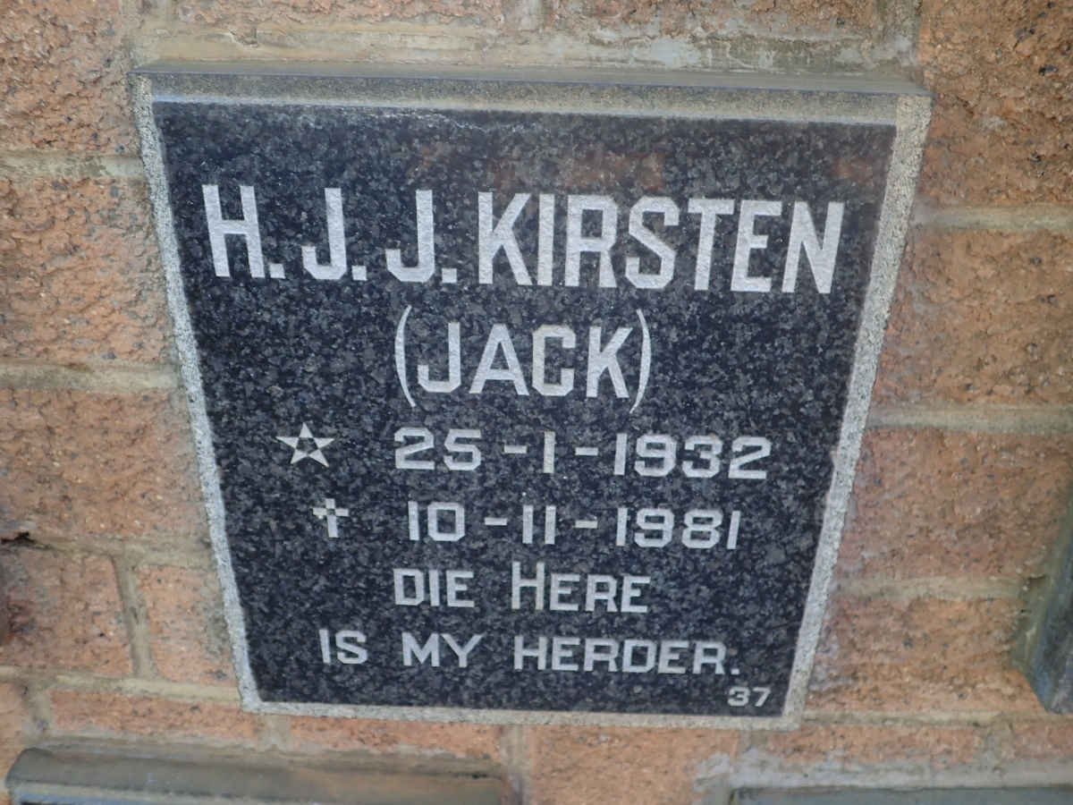 KIRSTEN H.J.J. 1932-1981