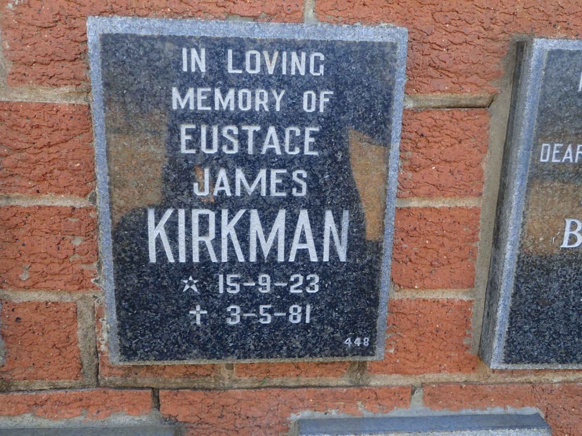 KIRKMAN Eustace James 1923-1981