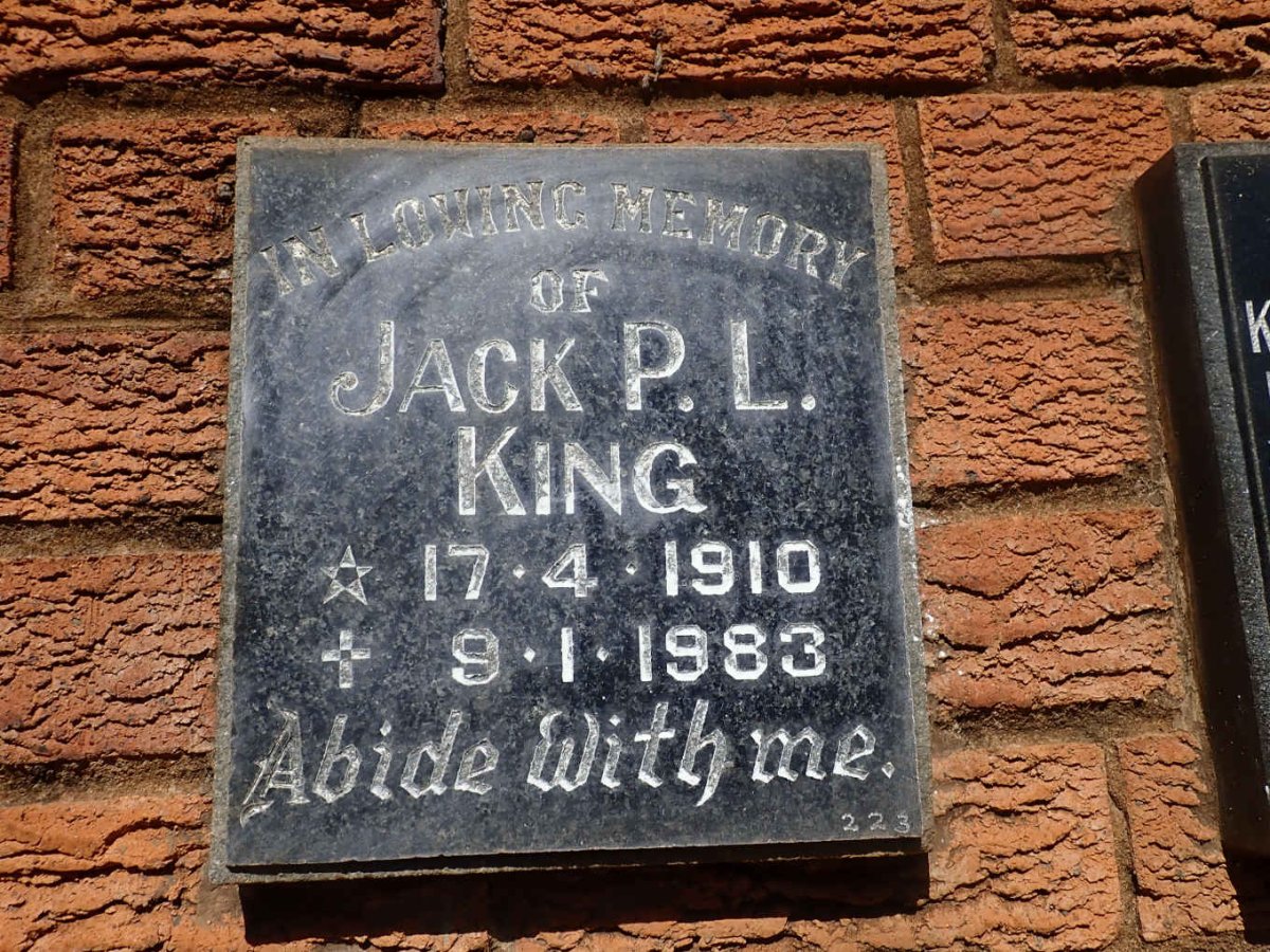 KING Jack P.L. 1910-1983