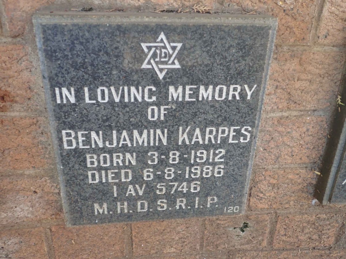 KARPES Benjamin 1912-1986