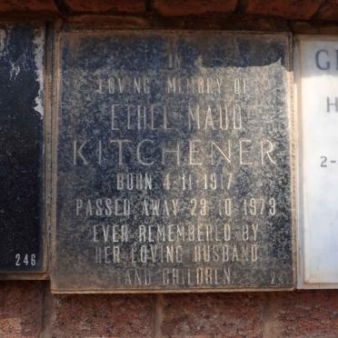 KITCHENER Ethel Maud 1917-1973