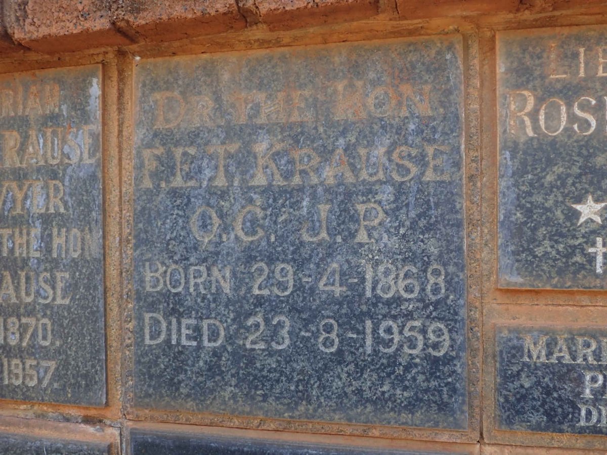 KRAUSE F.E.T. 1868-1959