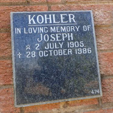 KOHLER Joseph 1905-1986