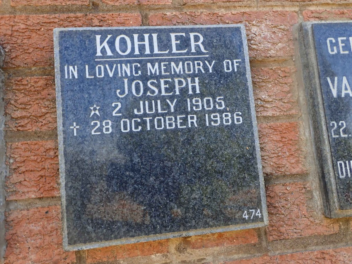 KOHLER Joseph 1905-1986