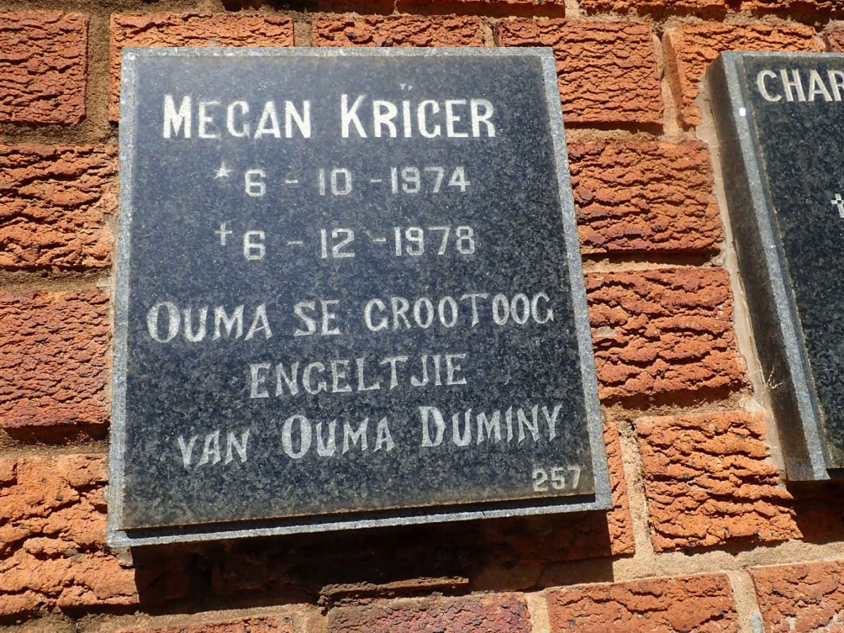 KRIGER Megan 1974-1978