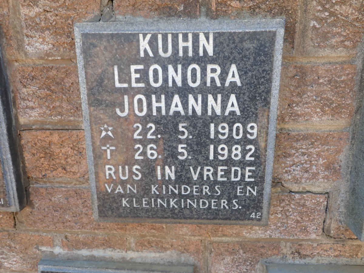 KUHN Leonora Johanna 1909-1982