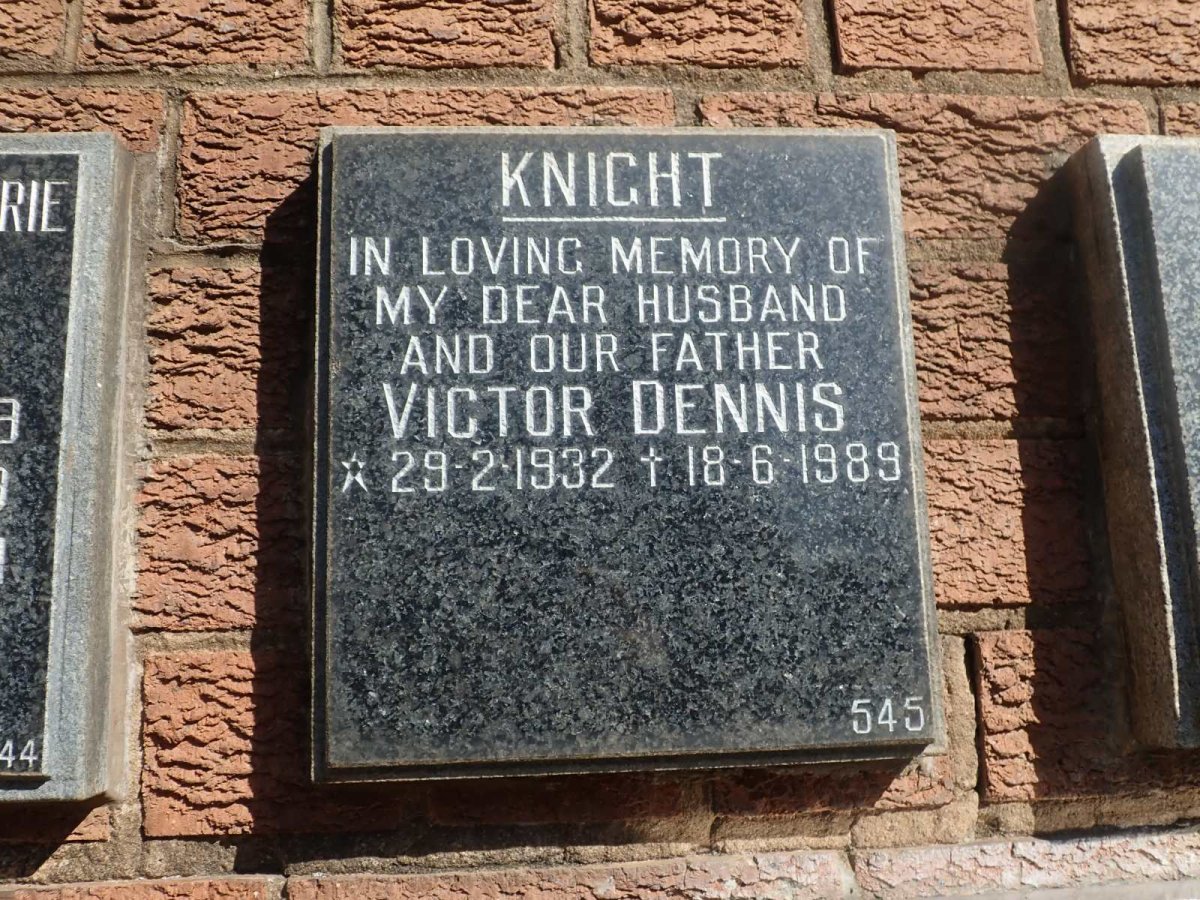 KNIGHT Victor Dennis 1932-1989