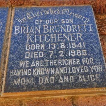 KITCHENER Brian Brundrett 1941-1965