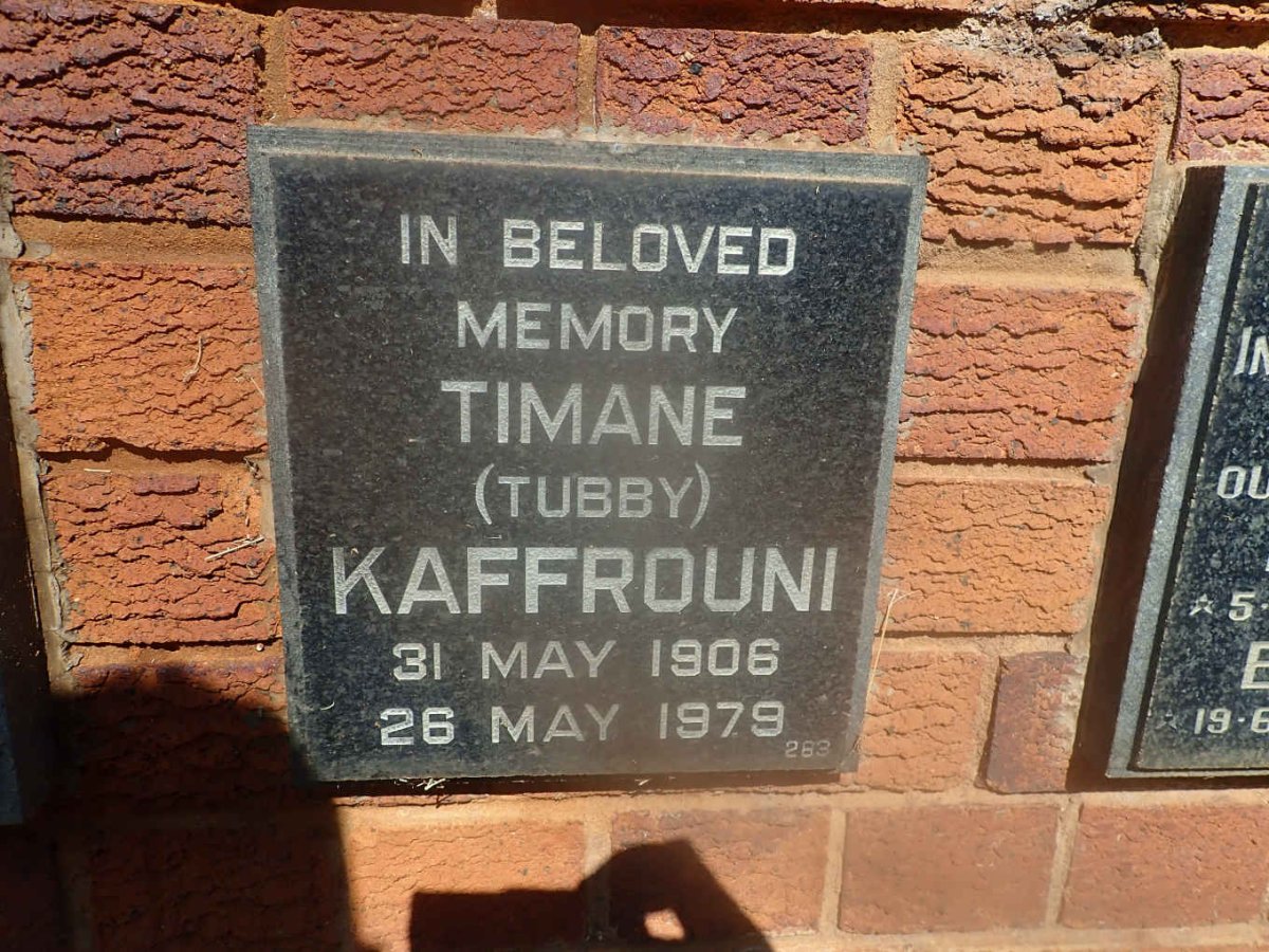KAFFROUNI Timane 1906-1979