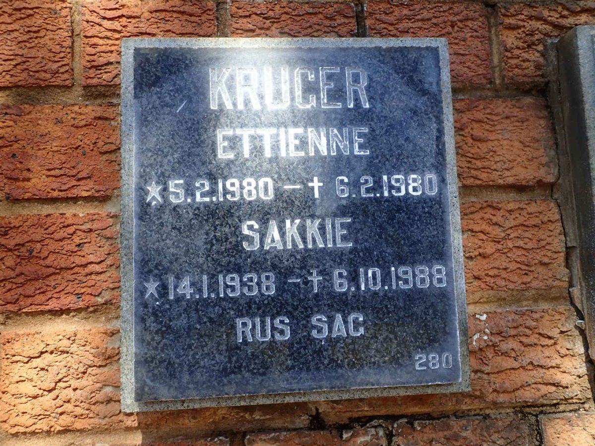 KRUGER Sakkie 1938-1988 :: KRUGER Ettienne 1980-1980