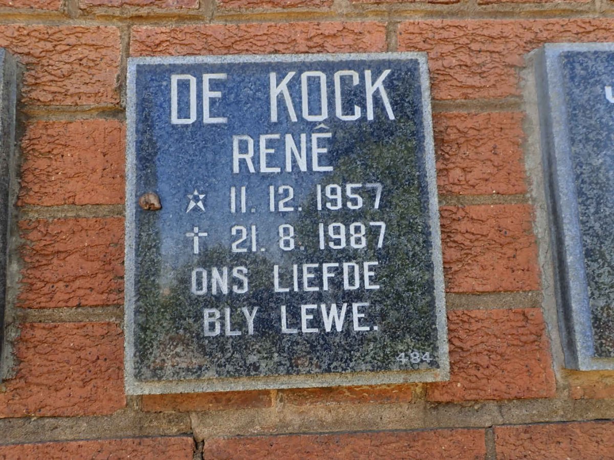 KOCK Rene, de 1957-1987