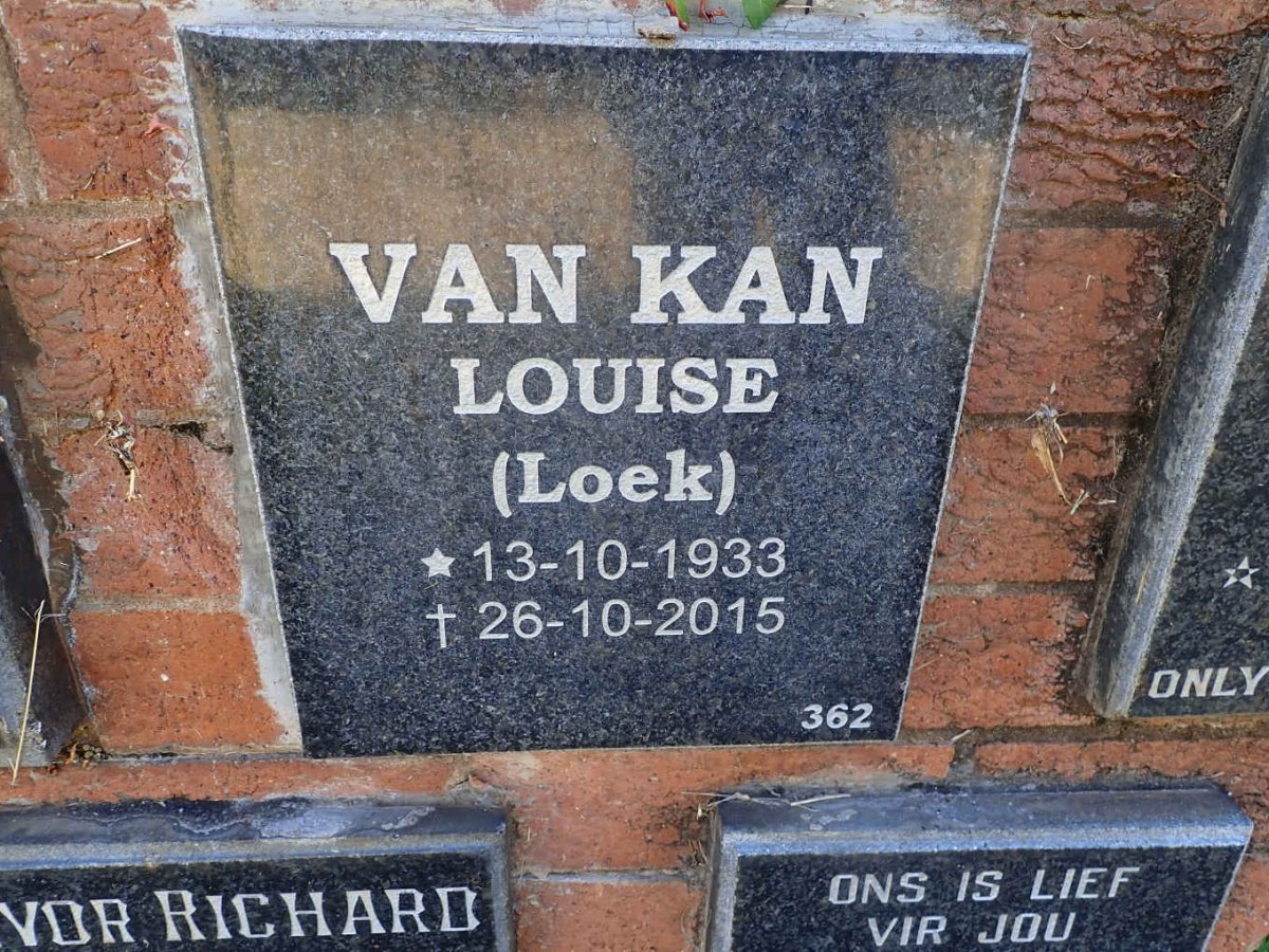 KAN Louise, van 1933-2015