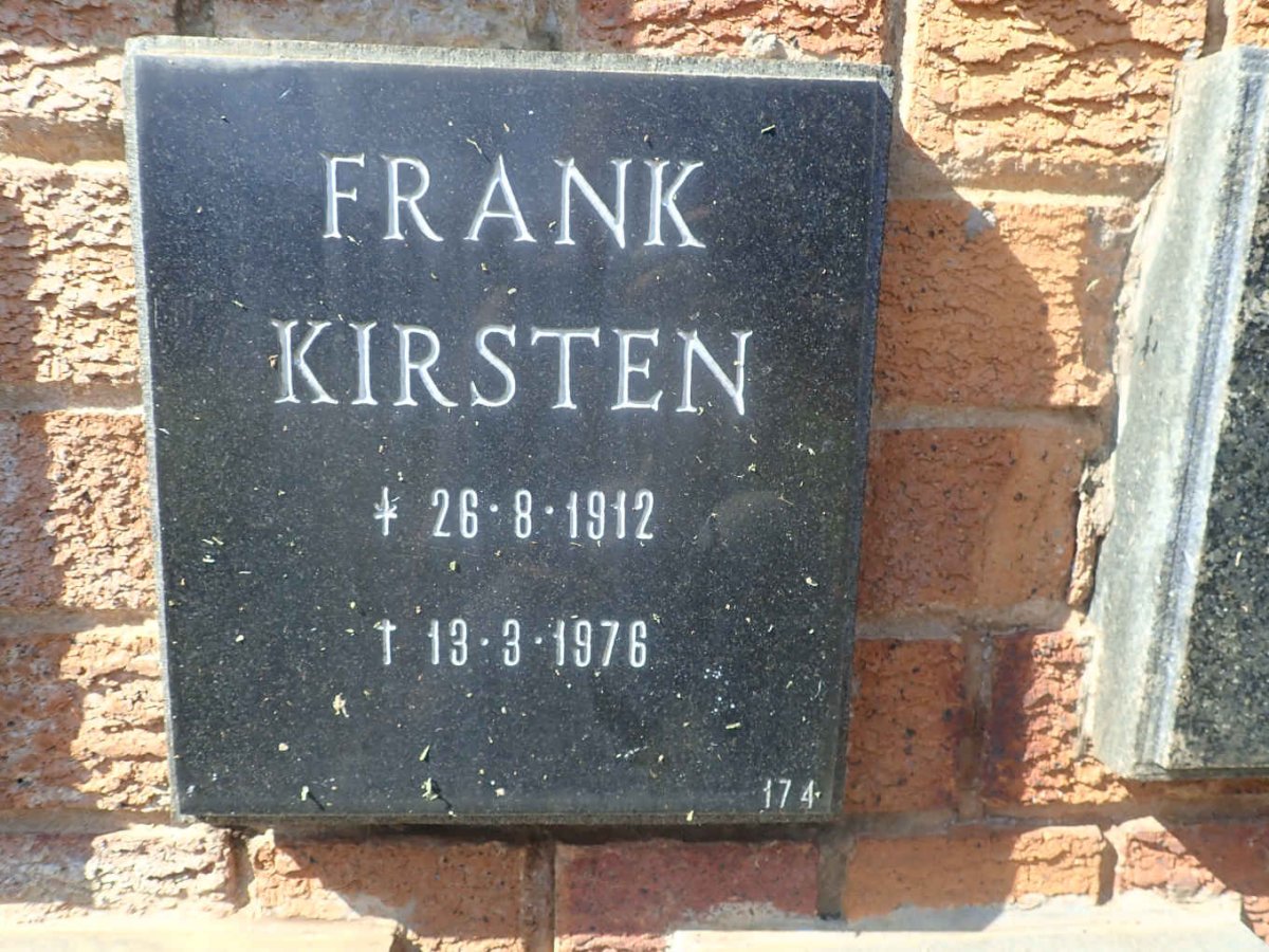 KIRSTEN Frank 1912-1976