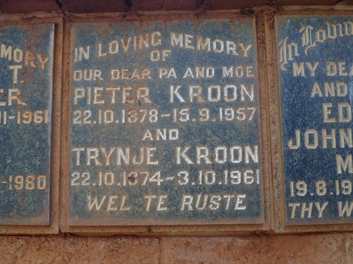 KROON Pieter 1878-1957 &amp; Trynje 1874-1961