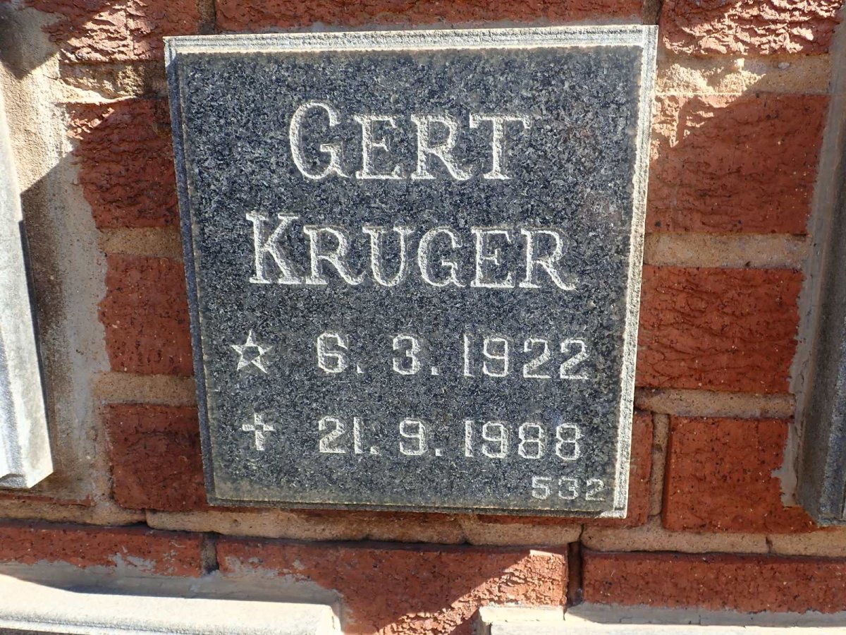 KRUGER Gert 1922-1988