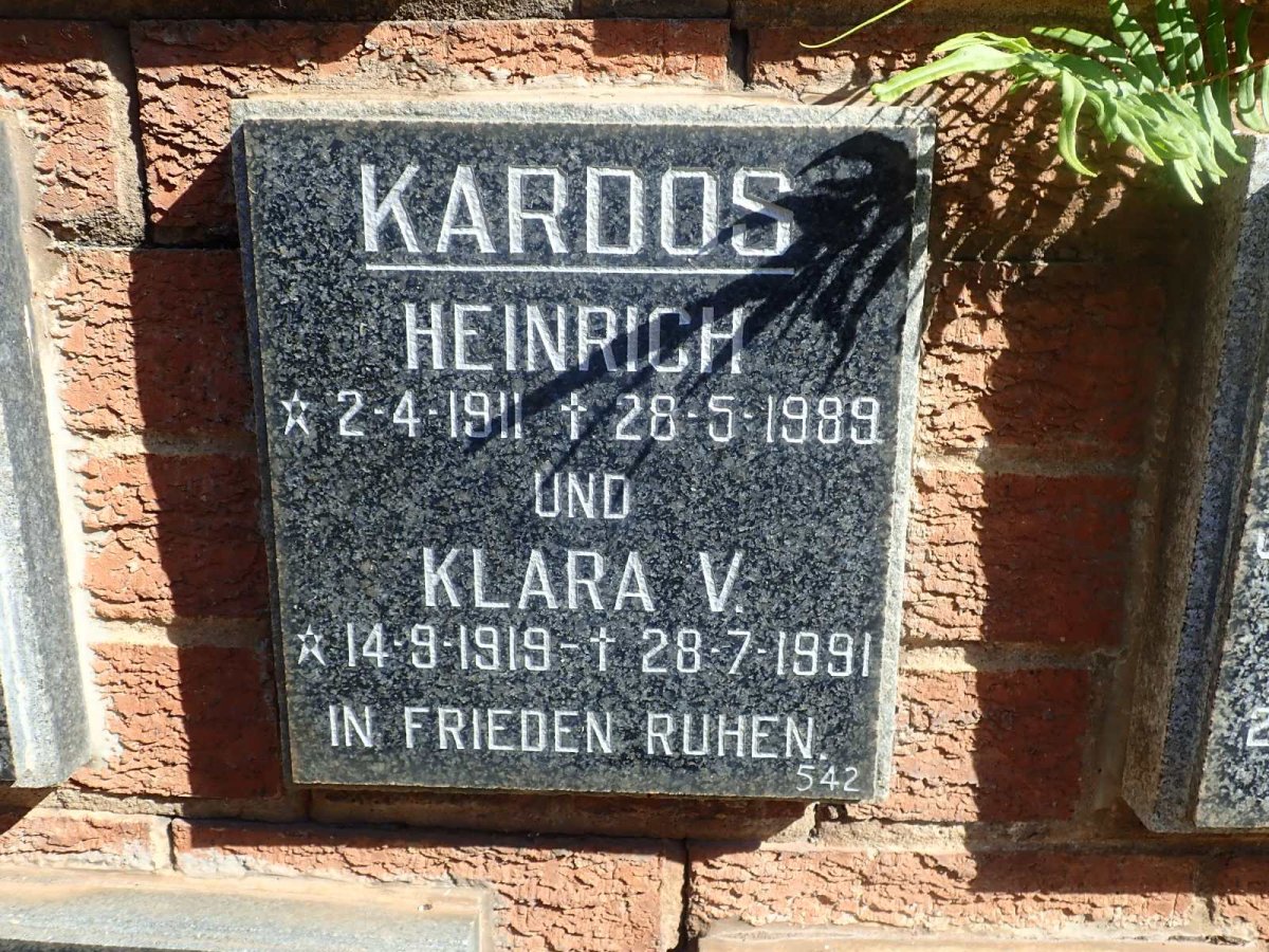 KARDOS Heinrich 1911-1989 &amp; Klara V. 1919-1991