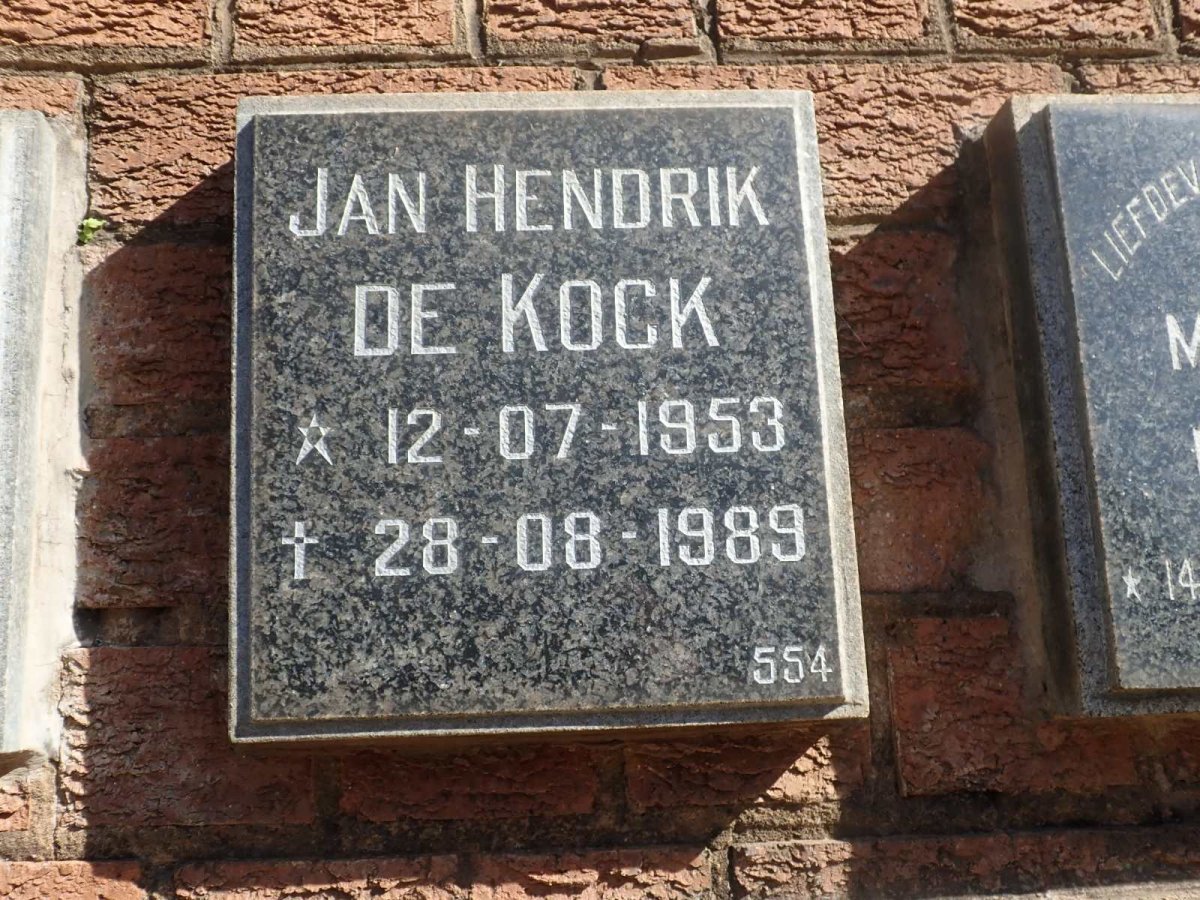 KOCK Jan Hendrik, de 1953-1989